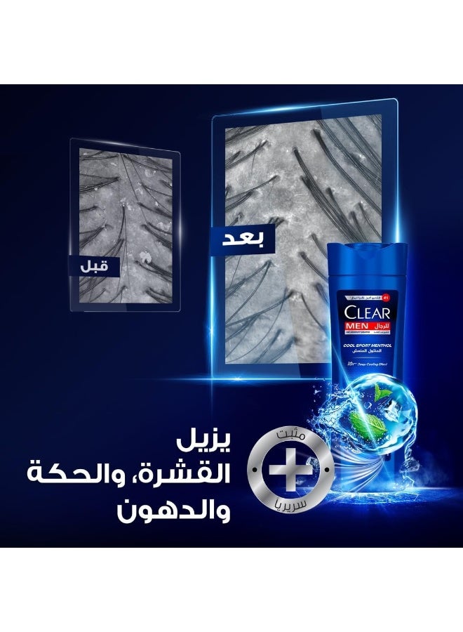 CLEAR Shampoo for men, anti-dandruff shampoo, Cool Sport Menthol, 100% Dandruff-free hair^ & Nourished Scalp, 350 ml - Image 5